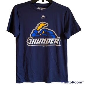 𝅺Minor League Baseball Trenton Thunder Majestic Cool Base Evolution Tee Youth M